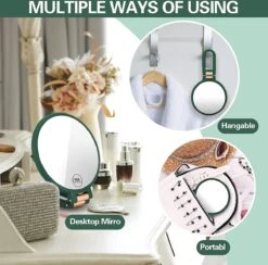FOGARI Handspiegel Met 1 X 10 X Vergroting, Dubbelzijdige Make-upspiegel, Draagbare Kleine Spiegel, Inklapbare Verstelbare Spiegel Met Handvat, Ronde Reisspiegel, Make-upspiegel, Tafelspiegel, 360 Graden Draaibaar 11 FOGARI Handspiegel Met 1 X 10 X Vergroting, Dubbelzijdige Make-upspiegel, Draagbare Kleine Spiegel, Inklapbare Verstelbare Spiegel Met Handvat, Ronde Reisspiegel, Make-upspiegel, Tafelspiegel, 360 Graden Draaibaar -Cosmeticawinkel 1200x1184 6
