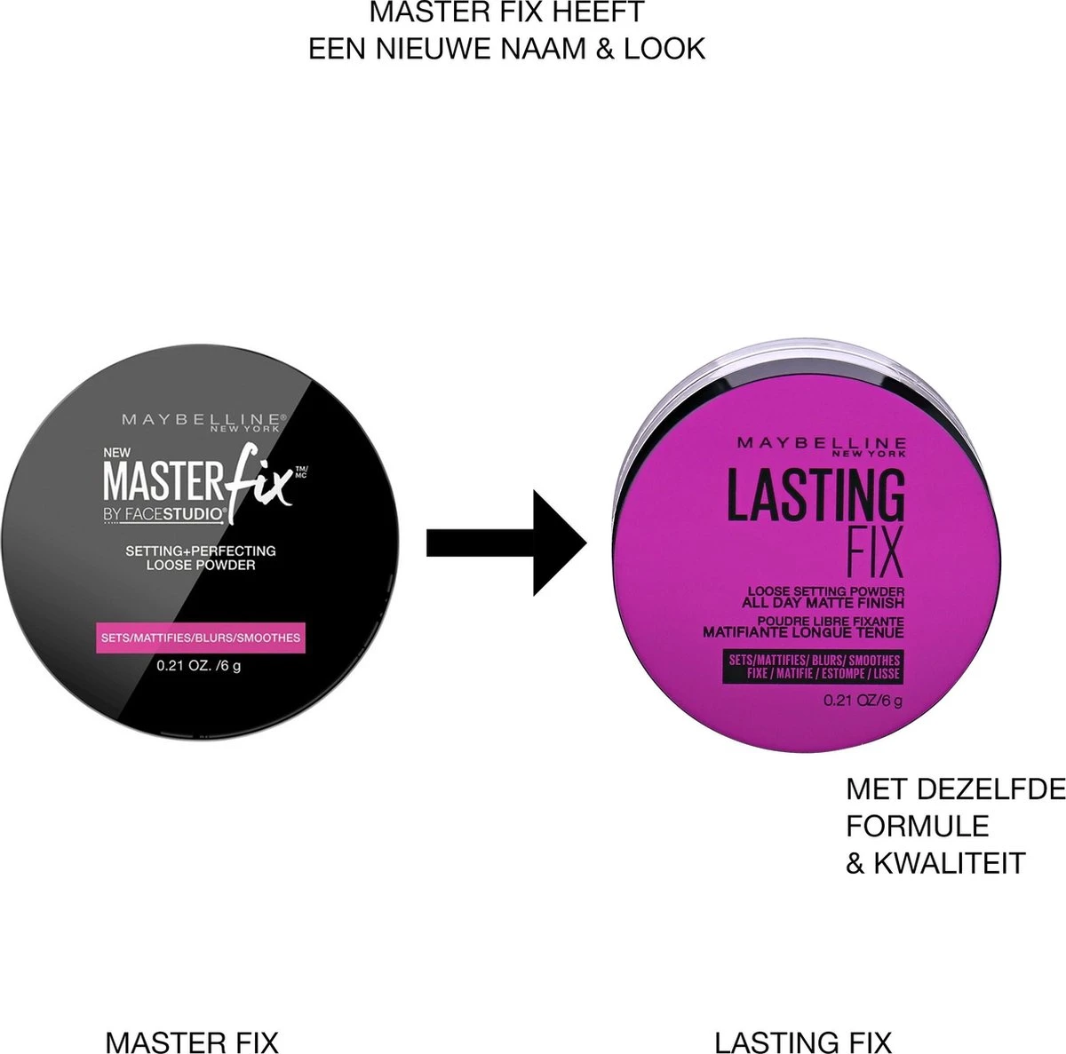 Maybelline Face Studio Master Fix Loose Gezichtspoeder - 01 Translucent 4 Maybelline Face Studio Master Fix Loose Gezichtspoeder - 01 Translucent - Afbeelding 2