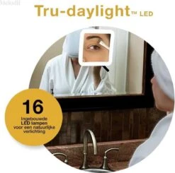 Melodii ML10X - Make Up Spiegel Met LED Verlichting - Scheerspiegel - 10x Vergroting - Met Tru-Daylight Verlichting - Voor Hem En Voor Haar -Cosmeticawinkel 1200x1188 7
