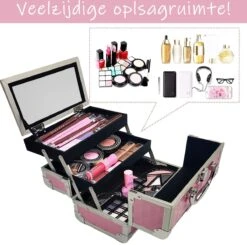 Make Up Koffer Meisjes En Dames Roze - Make Up Organizer Met Spiegel - Cosmetica Koffer - Beautycase Koffer 12 Make Up Koffer Meisjes En Dames Roze - Make Up Organizer Met Spiegel - Cosmetica Koffer - Beautycase Koffer -Cosmeticawinkel 1200x1188 9