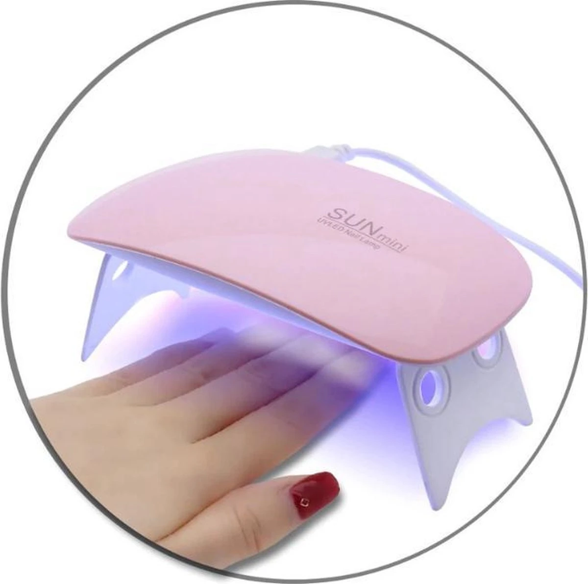 Nagellak Droger SunMini - Professioneel & Compact - LED Verlichting 6W - Gellak - Nagel Lamp - Nagelverzorging - USB Oplader - Nagellak Droger - Nagellak Lamp - Roze 3 Nagellak Droger SunMini - Professioneel & Compact - LED Verlichting 6W - Gellak - Nagel Lamp - Nagelverzorging - USB Oplader - Nagellak Droger - Nagellak Lamp - Roze