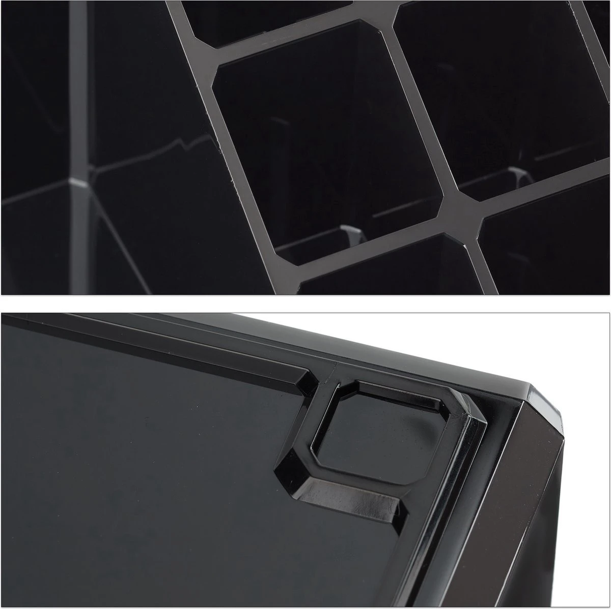 A&K 2in1 Make-up Organizer - 4 Lades Cosmetica Opbergdoos - Kaptafel - Zwart 8 A&K 2in1 Make-up Organizer - 4 Lades Cosmetica Opbergdoos - Kaptafel - Zwart - Afbeelding 6