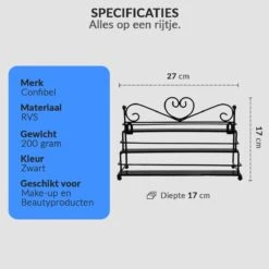 Confibel Nagellak Organizer - Nagellak Flesjes Houder - Essentiële Oliën Organizer - Rek Voor Flesjes - Wanddecoratie - Zwart 25 Confibel Nagellak Organizer - Nagellak Flesjes Houder - Essentiële Oliën Organizer - Rek Voor Flesjes - Wanddecoratie - Zwart -Cosmeticawinkel 1200x1200 1012