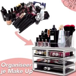 AWEMOZ Make-Up Organizer - Beauty Organizer Voor Make Up - Opbergbox - Opbergdoos Cosmetica - Sieradendoos - 20 Opbergvakken - Nagellak - Lippenstift - Transparant - Cadeau Voor Vrouw 13 AWEMOZ Make-Up Organizer - Beauty Organizer Voor Make Up - Opbergbox - Opbergdoos Cosmetica - Sieradendoos - 20 Opbergvakken - Nagellak - Lippenstift - Transparant - Cadeau Voor Vrouw -Cosmeticawinkel 1200x1200 1021