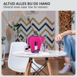 Cosmetica Koffer - Make-up Koffer Met Verstelbare Vakken - Visagie En Nagelstyliste Beauty Koffer - 26x23x9CM - Roze 17 Cosmetica Koffer - Make-up Koffer Met Verstelbare Vakken - Visagie En Nagelstyliste Beauty Koffer - 26x23x9CM - Roze -Cosmeticawinkel 1200x1200 1068