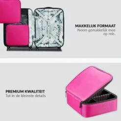 Cosmetica Koffer - Make-up Koffer Met Verstelbare Vakken - Visagie En Nagelstyliste Beauty Koffer - 26x23x9CM - Roze 21 Cosmetica Koffer - Make-up Koffer Met Verstelbare Vakken - Visagie En Nagelstyliste Beauty Koffer - 26x23x9CM - Roze -Cosmeticawinkel 1200x1200 1070