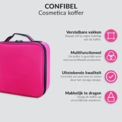 Cosmetica Koffer - Make-up Koffer Met Verstelbare Vakken - Visagie En Nagelstyliste Beauty Koffer - 26x23x9CM - Roze 23 Cosmetica Koffer - Make-up Koffer Met Verstelbare Vakken - Visagie En Nagelstyliste Beauty Koffer - 26x23x9CM - Roze -Cosmeticawinkel 1200x1200 1072