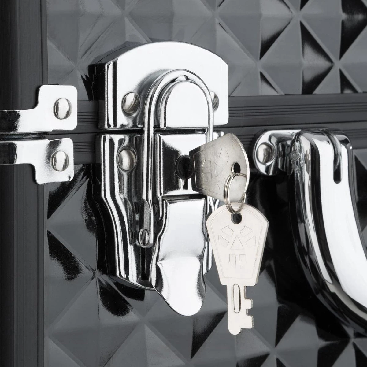 Dreamble Make-up Koffer - Make-up Trolley - Zwart - Rijdbaar - Met Wieltjes - Compact - 8 Vakken - Met Slot - 2 Sleutels 7 Dreamble Make-up Koffer - Make-up Trolley - Zwart - Rijdbaar - Met Wieltjes - Compact - 8 Vakken - Met Slot - 2 Sleutels - Afbeelding 6