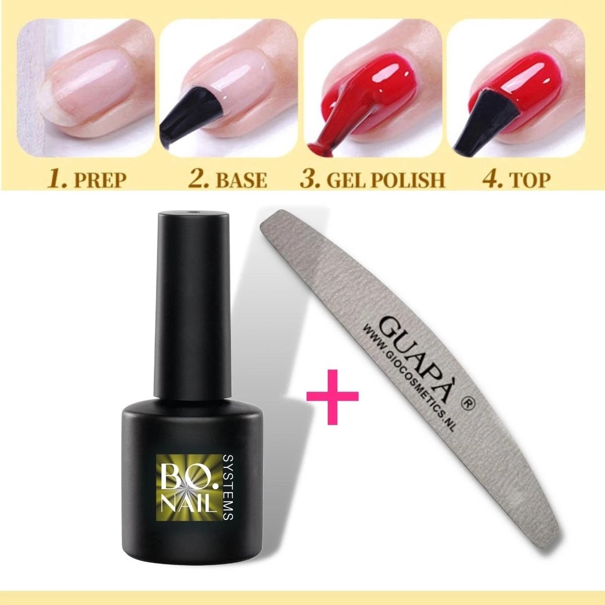 GUAPÀ® Top Coat 7ML - UV Blocker - Gellak - Polygel - Acryl Nagels - Blijvend Glanzende Nagels - High Shine No Wipe Top Gel - Zonder Gele Of Blauwe Gloed - Met Nagelvijl 4 GUAPÀ® Top Coat 7ML - UV Blocker - Gellak - Polygel - Acryl Nagels - Blijvend Glanzende Nagels - High Shine No Wipe Top Gel - Zonder Gele Of Blauwe Gloed - Met Nagelvijl - Afbeelding 2