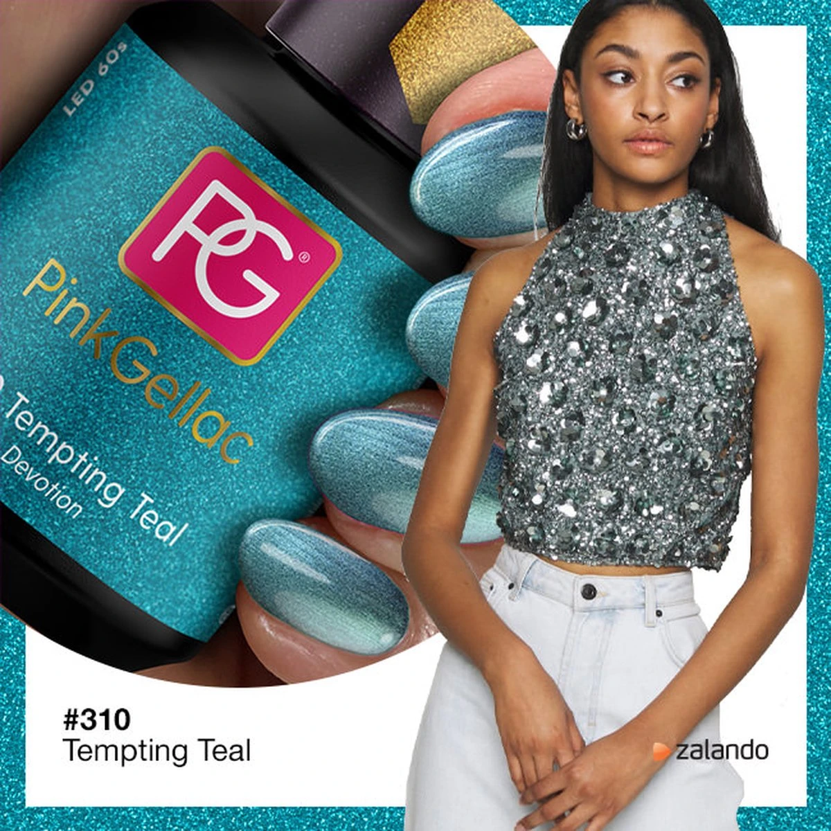 Pink Gellac - Tempting Teal - Gellak - Vegan - Blauw - Glanzend - 15ml 8 Pink Gellac - Tempting Teal - Gellak - Vegan - Blauw - Glanzend - 15ml - Afbeelding 6