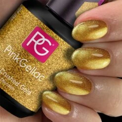 Pink Gellac - Crushed Gold - Gellak - Vegan - Goud - Glanzend - 15ml -Cosmeticawinkel 1200x1200 1259