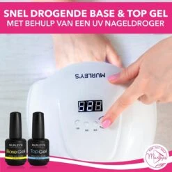 MURLEY’s Base & Top Coat Gellak Set- Acryl Basecoat & Topcoat - 2x 15ml - Gel Nagellak - Gelnagellak - UV / LED Lamp Gelnagels 12 MURLEY’s Base & Top Coat Gellak Set- Acryl Basecoat & Topcoat - 2x 15ml - Gel Nagellak - Gelnagellak - UV / LED Lamp Gelnagels -Cosmeticawinkel 1200x1200 1323