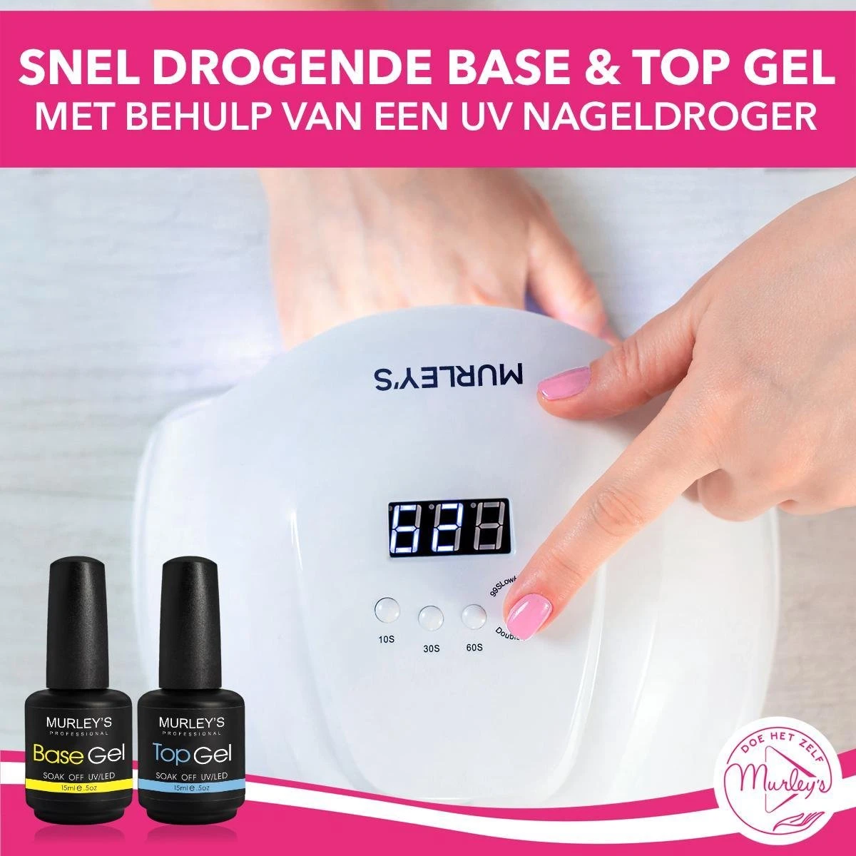 MURLEY’s Base & Top Coat Gellak Set- Acryl Basecoat & Topcoat - 2x 15ml - Gel Nagellak - Gelnagellak - UV / LED Lamp Gelnagels 6 MURLEY’s Base & Top Coat Gellak Set- Acryl Basecoat & Topcoat - 2x 15ml - Gel Nagellak - Gelnagellak - UV / LED Lamp Gelnagels - Afbeelding 4