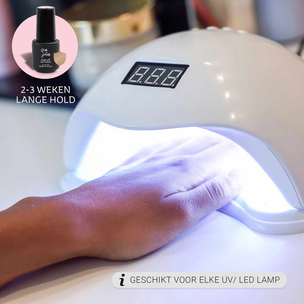 Miss Jules - 6-Delige Gellak Starterspakket - Nagellak - Kleur Rood, Wit, Creme & Glitter - Glanzend & Dekkend Resultaat 7 Miss Jules - 6-Delige Gellak Starterspakket - Nagellak - Kleur Rood, Wit, Creme & Glitter - Glanzend & Dekkend Resultaat - Afbeelding 5