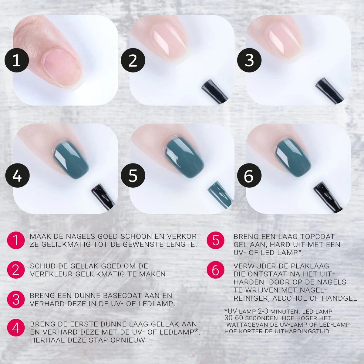 Miss Jules - 6-Delige Gellak Starterspakket - Nagellak - Kleur Paars, Lila & Glitter - Glanzend & Dekkend Resultaat 10 Miss Jules - 6-Delige Gellak Starterspakket - Nagellak - Kleur Paars, Lila & Glitter - Glanzend & Dekkend Resultaat - Afbeelding 8