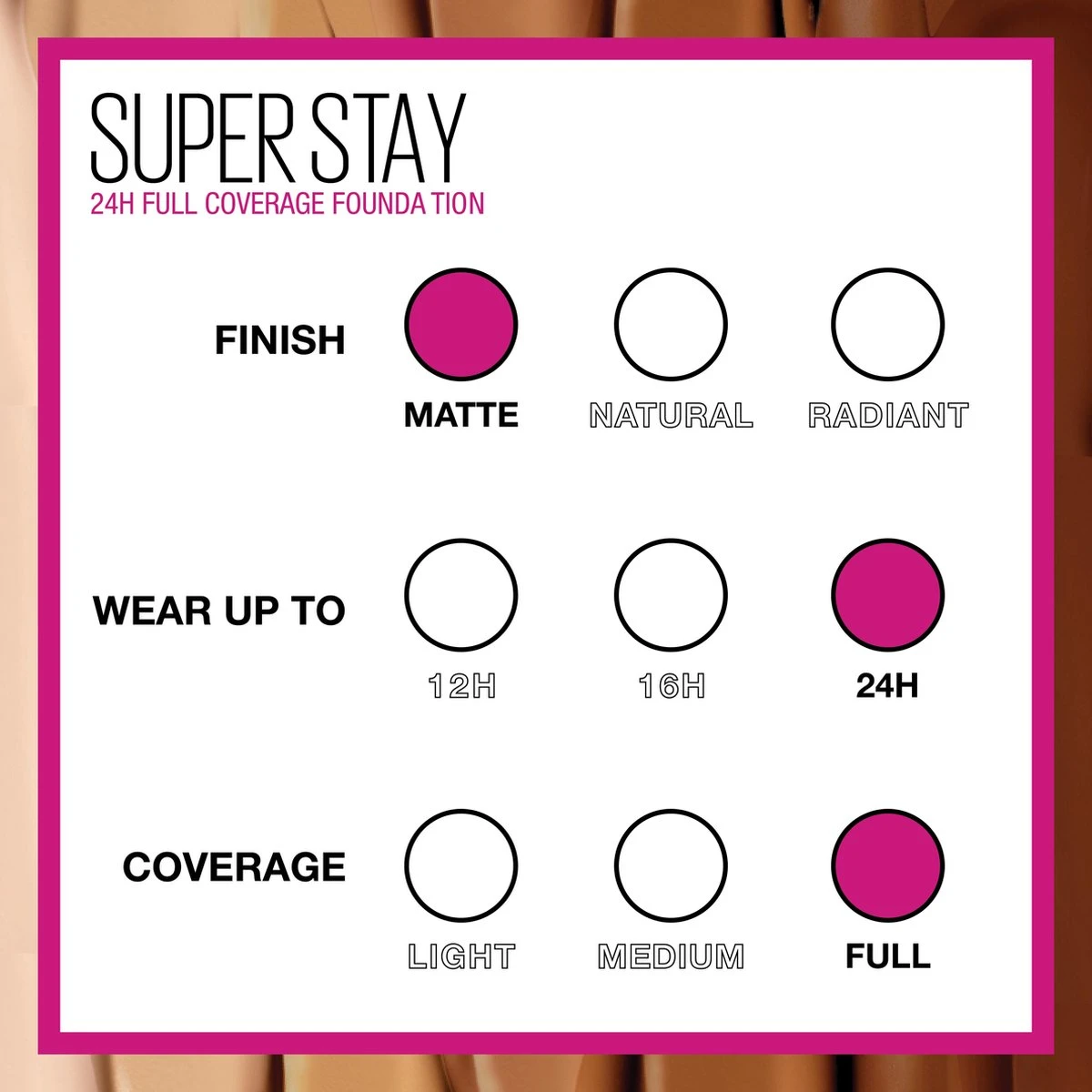 Maybelline SuperStay 24H Full Coverage Foundation - 03 True Ivory 5 Maybelline SuperStay 24H Full Coverage Foundation - 03 True Ivory - Afbeelding 3