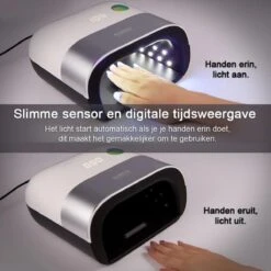 NAGELLAMP - Professionele Nageldroger - 48 Watt - LED UV Nagellamp - Gel Nagellak - 36 LEDlampjes - SMART Sensor – Timer - Nagel Gellak - Wit/Zilver -Cosmeticawinkel 1200x1200 1451