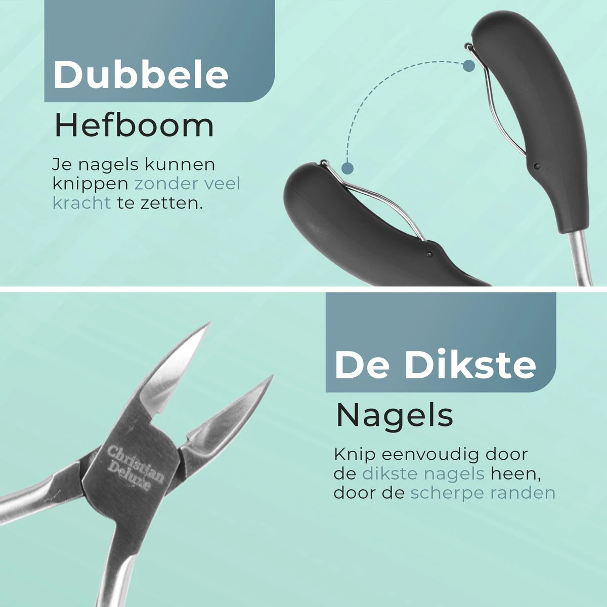 Christian Deluxe® - Professionele RVS Nageltang - Nageltang Voor Harde Teennagels - Professionele Nagelknipper - Nageltang Voor Ingegroeide Teennagel - Nageltang Kalknagels - Nagelknipper - Roestvrijstaal 4 Christian Deluxe® - Professionele RVS Nageltang - Nageltang Voor Harde Teennagels - Professionele Nagelknipper - Nageltang Voor Ingegroeide Teennagel - Nageltang Kalknagels - Nagelknipper - Roestvrijstaal - Afbeelding 2