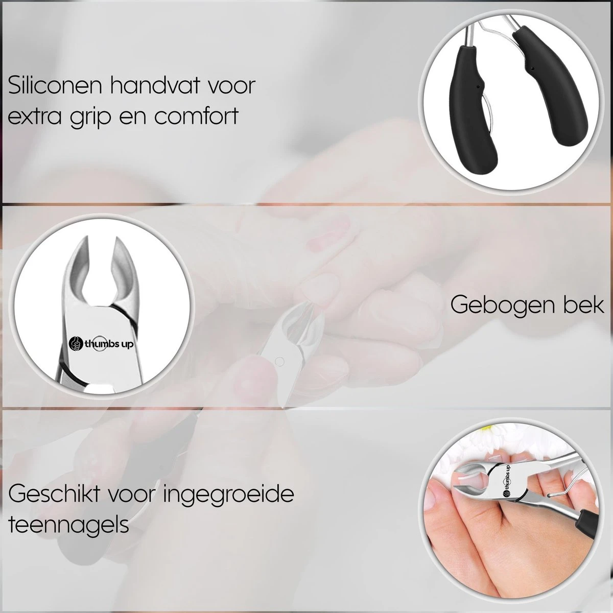 Thumbs Up 7-Delige Nagel Set - Ingegroeide Teennagel - Nageltang - Teennagelknipper - Nagelknipper Set - Zwart 8 Thumbs Up 7-Delige Nagel Set - Ingegroeide Teennagel - Nageltang - Teennagelknipper - Nagelknipper Set - Zwart - Afbeelding 6