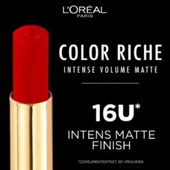L'Oréal Paris - Color Riche Intense Volume Matte Lipstick - 241 Le Coral Irreverent - Nude Lippenstift -Cosmeticawinkel 1200x1200 330