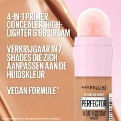 Maybelline New York - Instant Anti-Age Perfector 4-in-1 Glow - Deep - Primer, Concealer, Highlighter En BB-Cream In één - 20 Ml -Cosmeticawinkel 1200x1200 39
