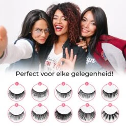 Mina Beauty Magnetische Wimpers – Magnetic Lashes - Wimperset (10 Stuks) Met 2 Magnetische Eyeliners En Een Applicator -Cosmeticawinkel 1200x1200 534
