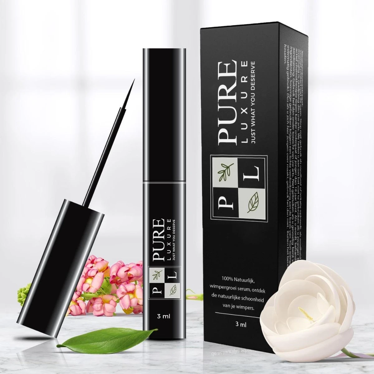 Wimperserum 3ml - Wenkbrauwserum - Langere, Sterkere En Volle Wimpers - 100% Natuurlijk - Wenkbrauw Serum - Eyelash Serum 3 Wimperserum 3ml - Wenkbrauwserum - Langere, Sterkere En Volle Wimpers - 100% Natuurlijk - Wenkbrauw Serum - Eyelash Serum