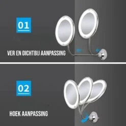 Make-Up Spiegel - 7X Vergroting - LED Licht - Make Up Spiegel Met Verlichting - Vergrootspiegel Met Zuignap - Exclusief Baterijen(Niet Ingegrepen 3AAA)3AAA -Cosmeticawinkel 1200x1200 825