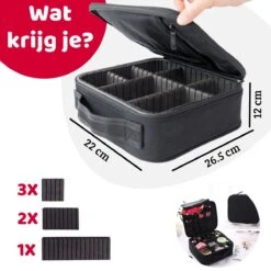 Mmoods Make-up Koffer – Make Up Tas Reizen – Makeup Organizer Verstelbaar -Beautycase Waterdicht – Make-up Tasje Voor Onderweg – Toilettas Voor Cosmetica Zwart 15 Mmoods Make-up Koffer – Make Up Tas Reizen – Makeup Organizer Verstelbaar -Beautycase Waterdicht – Make-up Tasje Voor Onderweg – Toilettas Voor Cosmetica Zwart -Cosmeticawinkel 1200x1200 836