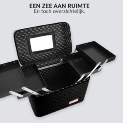 Confibel Make Up Koffer - Uitklapbaar - 5 Opbergbakken - Met Spiegel - Zwart 26 Confibel Make Up Koffer - Uitklapbaar - 5 Opbergbakken - Met Spiegel - Zwart -Cosmeticawinkel 1200x1200 842