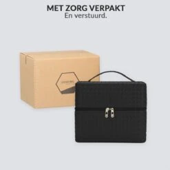 Confibel Make Up Koffer - Uitklapbaar - 5 Opbergbakken - Met Spiegel - Zwart 31 Confibel Make Up Koffer - Uitklapbaar - 5 Opbergbakken - Met Spiegel - Zwart -Cosmeticawinkel 1200x1200 845