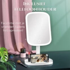 HighHome - Make Up Spiegel Met Led Verlichting - Inclusief 10x Spiegel - 3 Warmtes - 360 °C Draaibaar 17 HighHome - Make Up Spiegel Met Led Verlichting - Inclusief 10x Spiegel - 3 Warmtes - 360 °C Draaibaar -Cosmeticawinkel 1200x1200 866