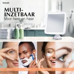 Melodii ML10X - Make Up Spiegel Met LED Verlichting - Scheerspiegel - 10x Vergroting - Met Tru-Daylight Verlichting - Voor Hem En Voor Haar -Cosmeticawinkel 1200x1200 871