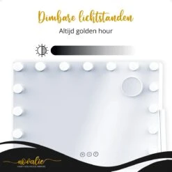 Novalie Hollywood Spiegel Met Verlichting - 65 Cm X 50 Cm - Make Up Spiegel Met Led Lampen – Visagie – Dimbaar / 3 Lichtstanden – Voor Hem / Haar Cadeau – 10x Vergroting – Met Tru-Daylight Verlichting – Wit 31 Novalie Hollywood Spiegel Met Verlichting - 65 Cm X 50 Cm - Make Up Spiegel Met Led Lampen – Visagie – Dimbaar / 3 Lichtstanden – Voor Hem / Haar Cadeau – 10x Vergroting – Met Tru-Daylight Verlichting – Wit -Cosmeticawinkel 1200x1200 889