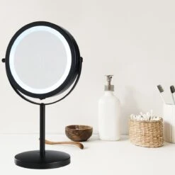 DAY Make-up Spiegel Met Verlichting - LED - 360° Draaibaar - Dubbelzijdig - 5x Vergroting - Scheerspiegel -Cosmeticawinkel 1200x1200 898