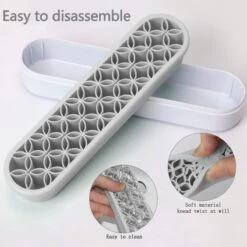 Make Up Organizer - Grijs - Make Up Holder - Kwasten Organizer - Make Up Houder - Nagellak/Lipstick Organizer - Lippenstift Houder - Siliconen -Cosmeticawinkel 1200x1200 939