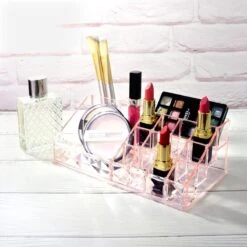 A&K 2in1 Make-up Organizer - 4 Lades Cosmetica Opbergdoos - Kaptafel - Roze -Cosmeticawinkel 1200x1200 967