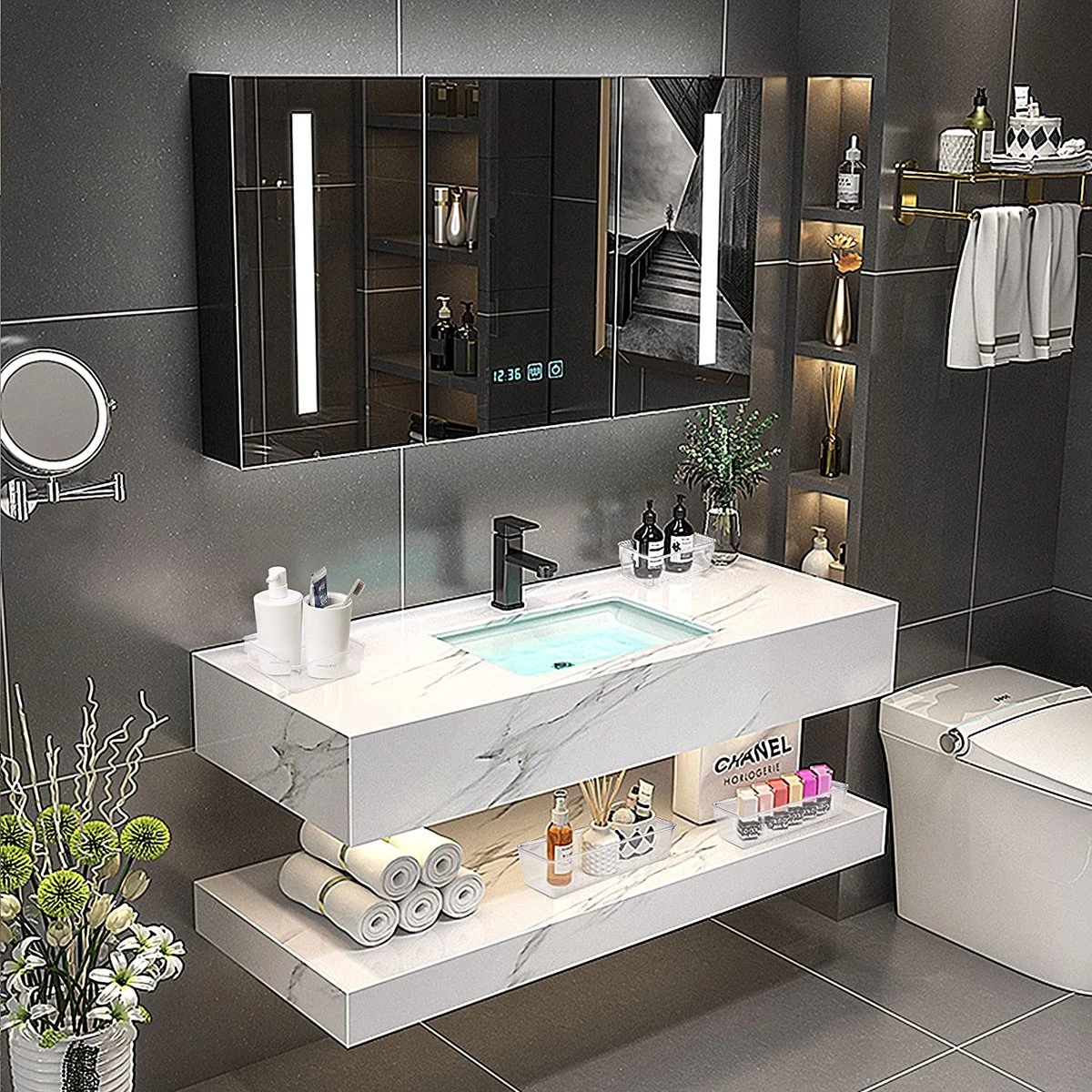 Aokyom Make-uporganizer, 18 Stuks, Kunststof Opbergdozen Voor Kantoor, Lades, Organizer, Lade-organizer, Doorzichtige Lade-inzet Voor Bureau, Keuken, Badkamer 4 Aokyom Make-uporganizer, 18 Stuks, Kunststof Opbergdozen Voor Kantoor, Lades, Organizer, Lade-organizer, Doorzichtige Lade-inzet Voor Bureau, Keuken, Badkamer - Afbeelding 2