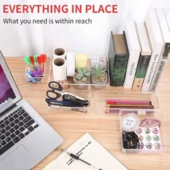 Aokyom Make-uporganizer, 18 Stuks, Kunststof Opbergdozen Voor Kantoor, Lades, Organizer, Lade-organizer, Doorzichtige Lade-inzet Voor Bureau, Keuken, Badkamer 11 Aokyom Make-uporganizer, 18 Stuks, Kunststof Opbergdozen Voor Kantoor, Lades, Organizer, Lade-organizer, Doorzichtige Lade-inzet Voor Bureau, Keuken, Badkamer -Cosmeticawinkel 1200x1200 978