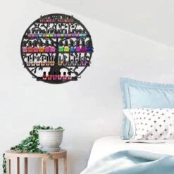 Confibel Nagellak Houder - Nagellak Flesjes Organizer - Essentiële Oliën Organizer - Rek Voor Flesjes - Wanddecoratie - Zwart -Cosmeticawinkel 1200x1200 992