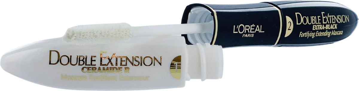 L’Oréal Mascara – Double Extension Extra Black , 12 Ml - 1 Stuks 7 L’Oréal Mascara – Double Extension Extra Black , 12 Ml - 1 Stuks - Afbeelding 5