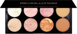 MAKEUP REVOLUTION Ultra Blush Palette Golden Sugar, 13 G -Cosmeticawinkel 1200x539