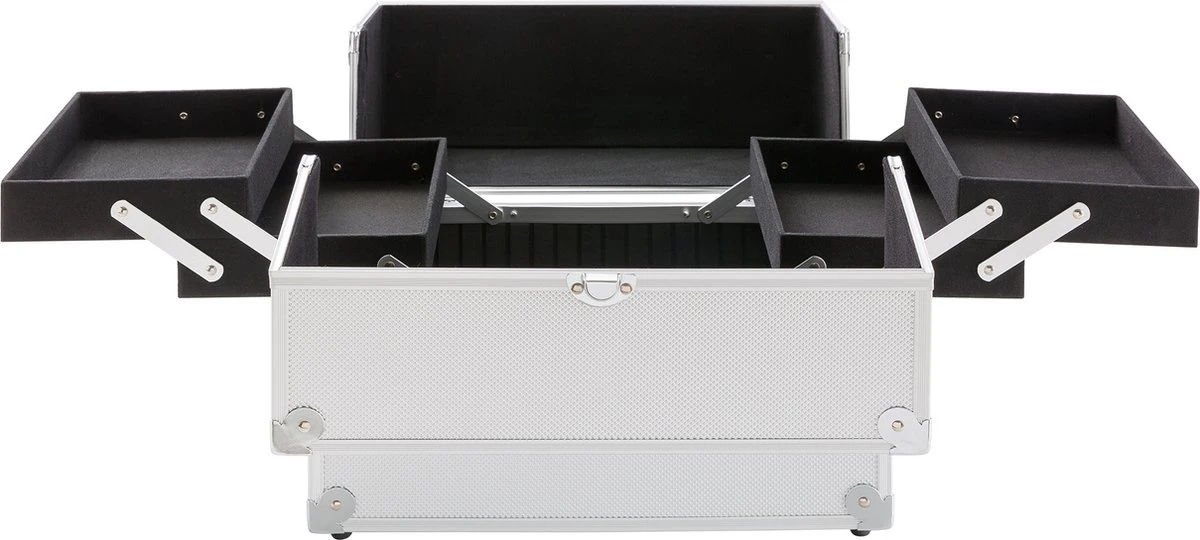 AREBOS Cosmetica Koffer - Beauty Case - Cosmetica Trolley - 15 L - Zilber 10 AREBOS Cosmetica Koffer - Beauty Case - Cosmetica Trolley - 15 L - Zilber - Afbeelding 8