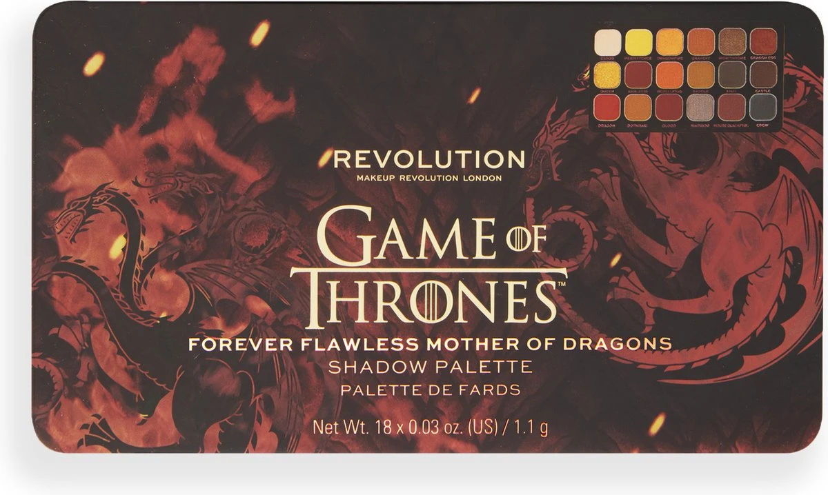 Makeup Revolution X Game Of Thrones Mother Of Dragons Forever Flawless Shadow Palette - Oogschaduw Palette 6 Makeup Revolution X Game Of Thrones Mother Of Dragons Forever Flawless Shadow Palette - Oogschaduw Palette - Afbeelding 4