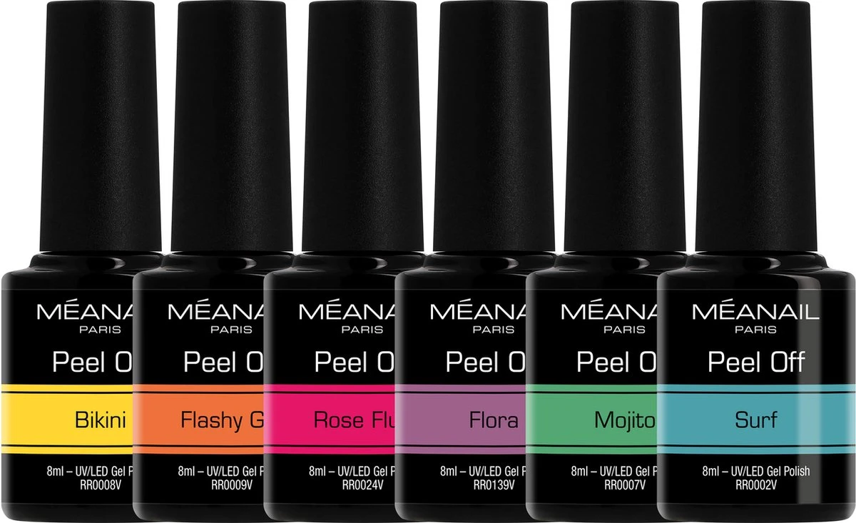 Méanail - Gellak - Peel Off - Beach Club - Gel Nagellak - 6 X 8ml 3 Méanail - Gellak - Peel Off - Beach Club - Gel Nagellak - 6 X 8ml