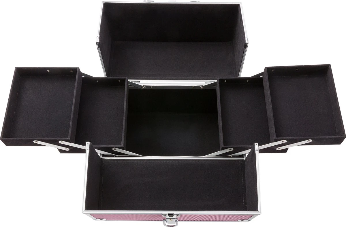 AREBOS Cosmeticakoffer Beauty Case Multikoffer 15 L Roze 7 AREBOS Cosmeticakoffer Beauty Case Multikoffer 15 L Roze - Afbeelding 5