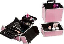 TecTake Cosmetica Koffer Met 3 Etages - Roze - Make-up Koffer 14 TecTake Cosmetica Koffer Met 3 Etages - Roze - Make-up Koffer -Cosmeticawinkel 1200x826