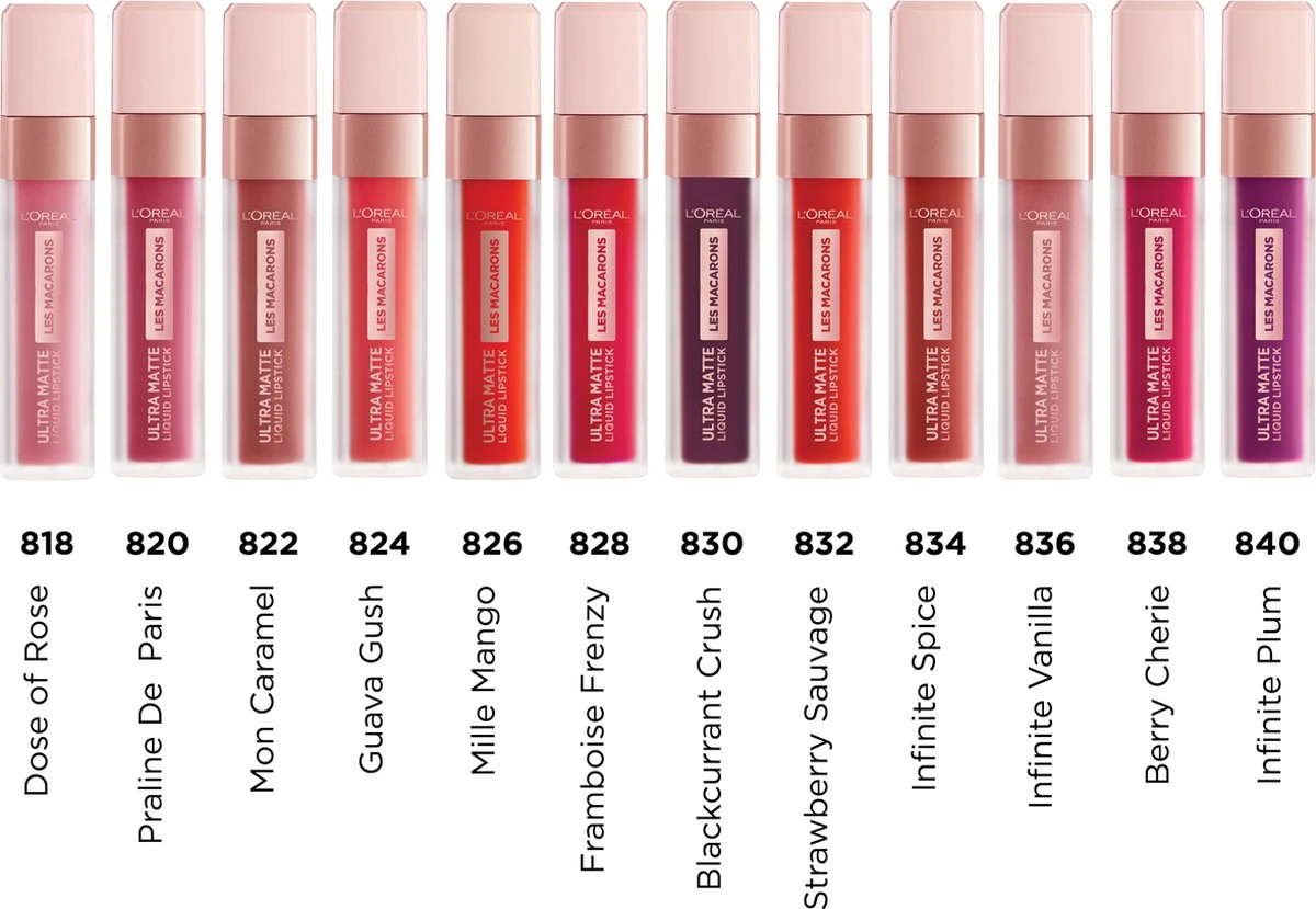 L’Oréal Paris Les Macarons Langhoudende Matte Lipstick - 832 Strawberry Sauvage - Roze - 6,7 Ml 9 L’Oréal Paris Les Macarons Langhoudende Matte Lipstick - 832 Strawberry Sauvage - Roze - 6,7 Ml - Afbeelding 7