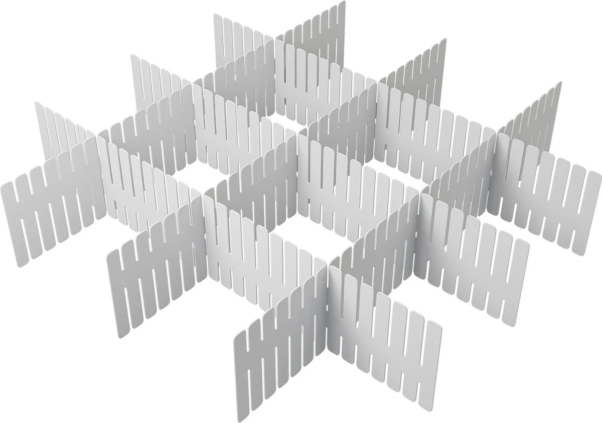 Waal® Lade Organizer - Lade Verdeler - 6 Stuks - Wit 3 Waal® Lade Organizer - Lade Verdeler - 6 Stuks - Wit