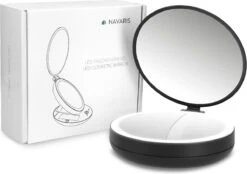 Navaris 1x/5x Vergrotende Make-up Spiegel - Compacte Opvouwbare Kap- En Reisspiegel - Led-verlichte Dubbelzijdige Make-upspiegel - Zwart 15 Navaris 1x/5x Vergrotende Make-up Spiegel - Compacte Opvouwbare Kap- En Reisspiegel - Led-verlichte Dubbelzijdige Make-upspiegel - Zwart -Cosmeticawinkel 1200x847 4